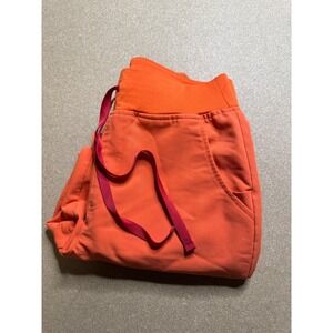 FIGS Technical Collection Capri Scrub‎ Pants Women's Orange Pink Drawstring